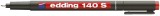 Edding 140 S - OHP-Marker, permanent, 0,3 mm, rot Folienstift rot 0,3 mm metallgefasste Rundspitze