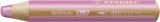 STABILO® Buntstift, Wasserfarbe & Wachsmalkreide - woody 3 in 1 - Einzelstift - pink Farbstift rund