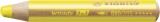STABILO® Buntstift, Wasserfarbe & Wachsmalkreide - woody 3 in 1 - Einzelstift - gelb Farbstift gelb