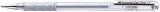 Pentel® Gel-Tintenroller Hybrid - 0,4 mm, silber gummierter Komfort-Griffzone Gelschreiber silber