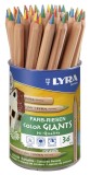 LYRA Farbstifte Farb-Riesen 4-Color naturbelassen, im Köcher Mindestabnahmemenge 36 Stück.