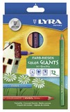 LYRA Farbstifte Farb-Riesen lackiert, 12 Stück in Kartonetui Farbstiftetui 12 Farben sortiert