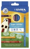 LYRA Farbstifte Super Ferby 12 Stück im Etui lackiert dreiflächig Farbstiftetui sortiert Ø 6,3 mm
