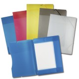 Folia Sammelmappe mit Gummiband, DIN A3, transparent, 5 Farben Mindestabnahmemenge 5 Stück. A3