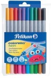 Pelikan® Doppelfasermaler Colorella® twin - 10 Farben, 1 mm und 2 mm, sortiert Faserschreiberetui