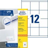 Avery Zweckform® 3661 Universal-Etiketten ultragrip - 70 x 67,7 mm, weiß, 1.200 Etiketten, permanent