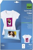 SIGEL InkJet Transfer Folien für T-Shirts, für helle Textilien, 3 Folien Bügelfolie A4 3 Folien