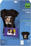 SIGEL InkJet Transfer Folien für T-Shirts, für dunkle Textilien, inkl. Bügelpapier, 6 Folien A4
