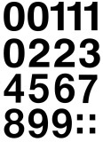 Herma 4189 Zahlen 33 mm 0-9 wetterfest Folie schwarz  2 Bl. HERMA Zahlen (selbstklebend) 0-9 / Folie