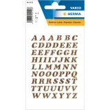 Herma 4192 Buchstaben-Etiketten - A-Z, 8 mm, Prismaticfolie gold glitzernd Buchstabenetiketten A-Z