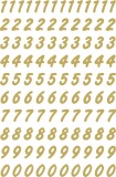 Herma 4151 Zahlen 8 mm 0-9 wetterfest Folie gold transparent 2 HERMA Zahlen (selbstklebend) 8 mm