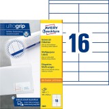 Avery Zweckform® 3665 Universal-Etiketten ultragrip - 105 x 33,8 mm, weiß, 1.600 Etiketten, permanent