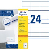 Avery Zweckform® 3664 Universal-Etiketten ultragrip - 70 x 33,8 mm, weiß, 2.400 Etiketten, permanent
