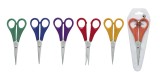 WEDO® Bastelschere - 13 cm, spitz, farbig sortiert, Blisterkarte für Rechtshänder Bastelschere