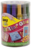 UHU® Young Creativ Glitter Glue ORIGINAL - 24 Tuben à 76 g in Runddose, sortiert Glitterglue