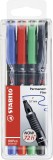 STABILO® Folienstift - OHPen universal - permanent fein - 4er Pack - grün, rot, blau, schwarz