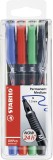 STABILO® Folienstift - OHPen universal - permanent medium - 4er Pack - grün, rot, blau, schwarz