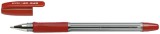 Pilot Kugelschreiber M - 0,4 mm, rot geriffelte, gummierte Griffzone in Schreibfarbe Kugelschreiber