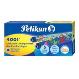 Pelikan® Tintenpatrone 4001® GTP/5 - königsblau, Etui mit 5 bunt bedruckten Patronen königsblau