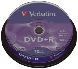 Verbatim DVD+R 4.7GB/120Min 16x, Sp.10 DVD+RW 4.7GB/120Min 16-fach Spindel 10 Stück