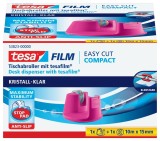 tesa® Tischabroller Easy Cut® Compact - für Rollen bis 33 m : 19 mm, pink Tischabroller pink