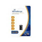MediaRange Mini USB-Speicherstick 64GB USB Stick 64 GB USB 2.0 bis zu 18MB/s bis zu 12MB/s