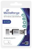 MediaRange USB Mobile 2 in 1 OTG USB-Stick 8GB USB Stick 8 GB USB 2.0 und MicroUSB bis zu 15MB/s