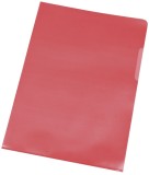 Q-Connect® Sichthülle - A4, 120 mym, genarbt rot, 100 Stück Sichthülle A4 rot genarbt 0,12 mm