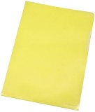 Q-Connect® Sichthülle - A4, 120 mym, genarbt gelb, 100 Stück Sichthülle A4 gelb genarbt 0,12 mm