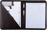 Alassio® Schreibmappe SAVONA - A4, Lederimitat, schwarz Lieferung ohne Inhalt. Schreibmappe schwarz