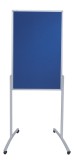Franken Kombi-Moderationstafel PRO - 78 x 125 cm, Stahl/Filz, Hoch/Querformat, höhenverstellbar, blau
