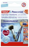 tesa® Powerstrips® Large - ablösbar, Tragfähigkeit 1 kg, transparent Powerstrips 1 kg 15 mm