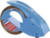 tesa® Packbandabroller Packn Go - blau, Rollen bis 50 mm x 66 m inkl. einer Rolle Packband blau