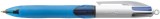 BiC® Kugelschreiber 4 Colours GRIP PRO - dokumentenecht, 0,4 mm, hellblau/weiß Druckmechanik