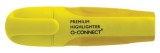 Q-Connect® Textmarker Premium - ca. 2 - 5 mm, gelb weiche, ergonomische Griffzone Textmarker gelb