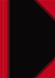 Landré® Kladde - A5, liniert, 96 Blatt Hardcover Kladde A5 liniert 60 g/qm 96 Blatt schwarz/rot