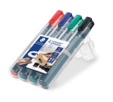 Staedtler® Permanentmarker Lumocolor® 350, nachfüllbar, STAEDTLER Box mit 4 Farben ca. 2 - 5 mm