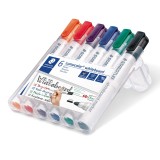 Staedtler® Lumocolor® 351 whiteboard marker - Rundspitze, 6 Farben sortiert Boardmarkeretui
