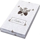 Rössler Papier Kartenmappe Bütten - weiß, 20 Karten und 20 Briefhüllen, DL/DL Büttenpapier