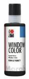 Marabu Window Color fun&fancy - Konturen-Schwarz 073, 80 ml Window Color schwarz auf Wasserbasis