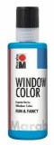 Marabu Window Color fun&fancy - Azurblau 095, 80 ml Window Color azurblau auf Wasserbasis 80 ml