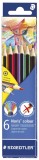 Staedtler® Farbstifte Noris® colour - 3 mm, Kartonetui 6 Farben Hexagonal -bewährte Sechskantform