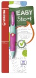 STABILO® Ergonomischer Druck-Bleistift für Rechtshänder - EASYergo 1.4 in türkis/neonpink - Einzelstift - inklusive 3 dünner Minen - Härtegrad HB