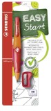 STABILO® Ergonomischer Druck-Bleistift für Rechtshänder - EASYergo 3.15 in orange/rot - Einzelstift - inklusive 1 dicken Mine - Härtegrad HB & Spitzer