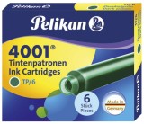 Pelikan® Tintenpatrone 4001® TP/6 - dunkelgrün, 6 Patronen Tintenpatrone dunkelgrün 6 Patronen