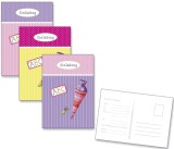 Roth Einladungspostkarte Schulanfang - 6 Stück, rosa-bunt Einladung Schulanfang rosa-bunt 6 Stück
