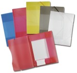 Folia Sammelmappe mit Gummiband, DIN A4,transparent, 5 Farben Mindestabnahmemenge 5 Stück. A4