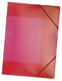 Folia Sammelmappe mit Gummiband, DIN A3, transparent, rot Sammelmappe rot A3 Gummizug
