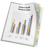 Veloflex® Registerhülle - PP, A4, transparente mit farbiger 5-fach Unterteilung Registerhülle A4