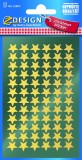 Avery Zweckform® Z-Design 52805, Weihnachtssticker, Sterne, 2 Bogen/144 Sticker Weihnachtsetiketten